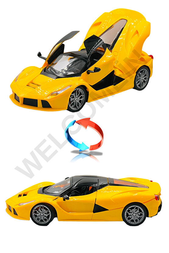 Oyuncak Kapıları Ve Bagajı Açılan Uzaktan Kumandalı Drift Arabası Süper Hızlı 1:16 Işıklı Spor Araba