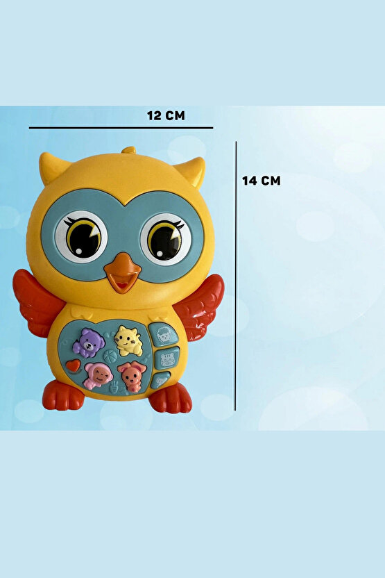 Bebekler için Oyuncak Işıklı ve Müzikli Baykuş Bebek Piyanosu