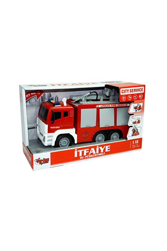 Oyuncak Sesli ve Işıklı İtfaiye Aracı Su Püskürtme Özelliği