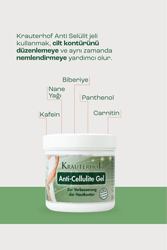 Anti Selülit Jel 250 ml + Kırmızı Asma Yaprağı Kremi 250 ml