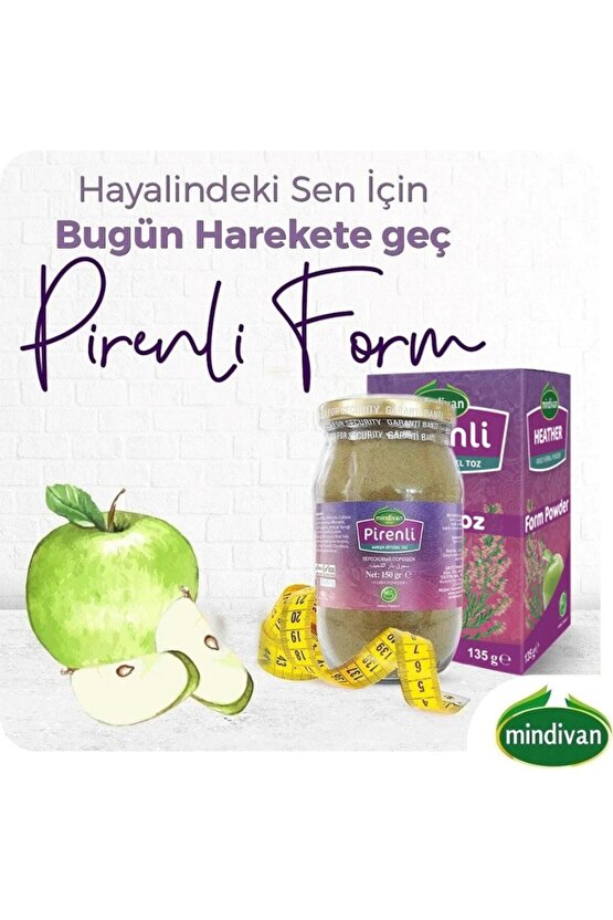 Pirenli Form Toz 135 gr Elma Tozu Diyet Destek Ürünü
