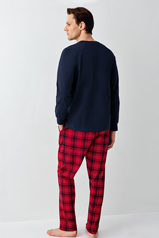 Erkek Lacivert Pijama Takımı