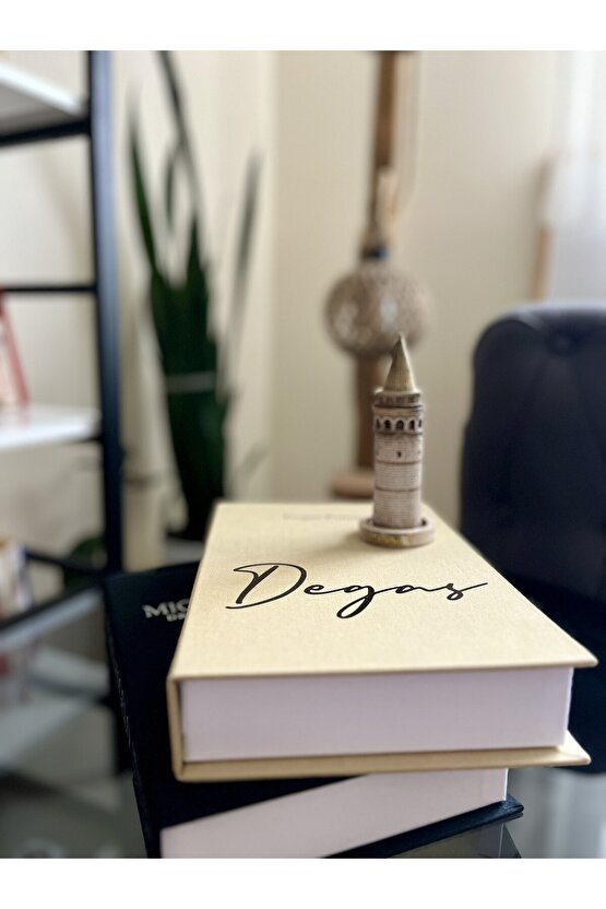 2Lİ KUMAŞ KAPLI DEKORATİF KİTAP KUTUSU SETİ BEJ VE SİYAH