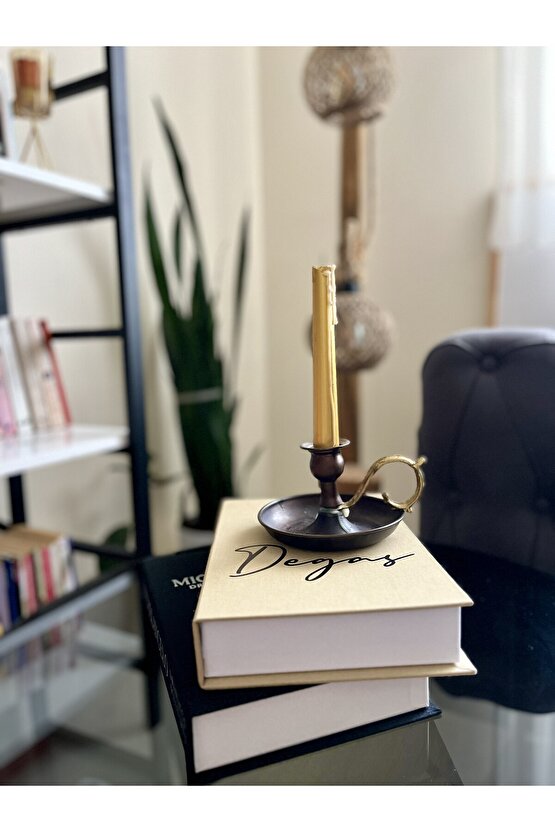 2Lİ KUMAŞ KAPLI DEKORATİF KİTAP KUTUSU SETİ BEJ VE SİYAH