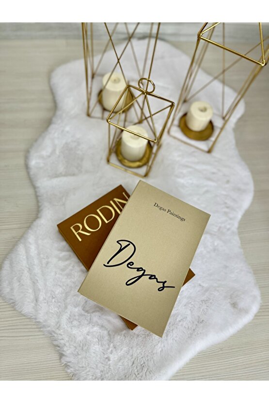 PEKİYİ 2Lİ KUMAŞ KAPLI DEKORATİF KİTAP KUTUSU SETİ HARDAL VE AÇIK KAHVE