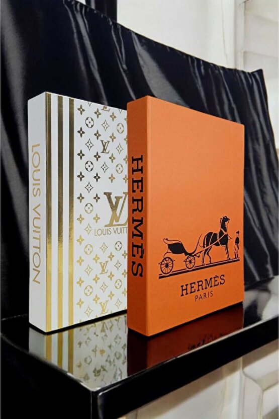 Dekoratif Kitap Görünümlü Kutu 2li Set Decorative Book Looking Box
