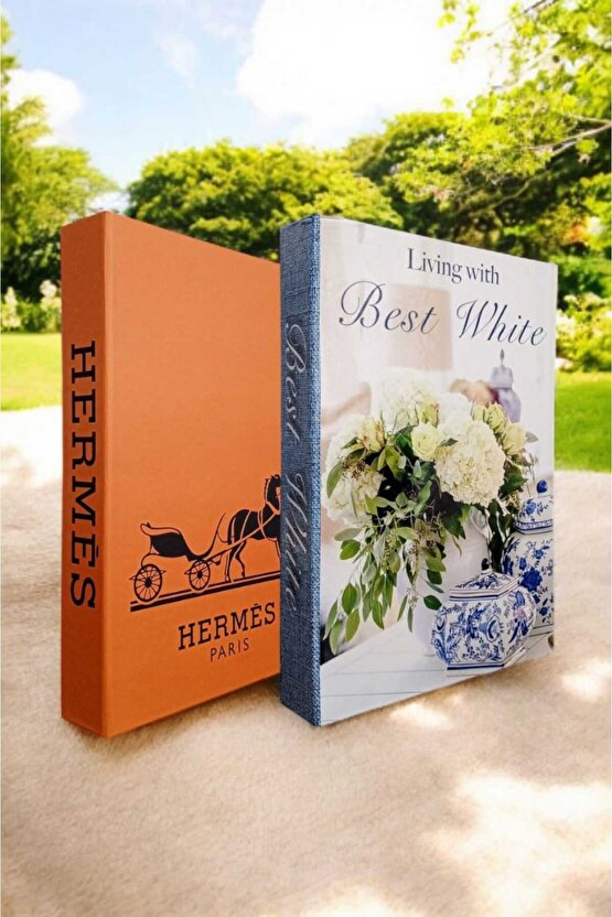 Dekoratif Kitap Görünümlü Kutu 2li Set Decorative Book Looking Box