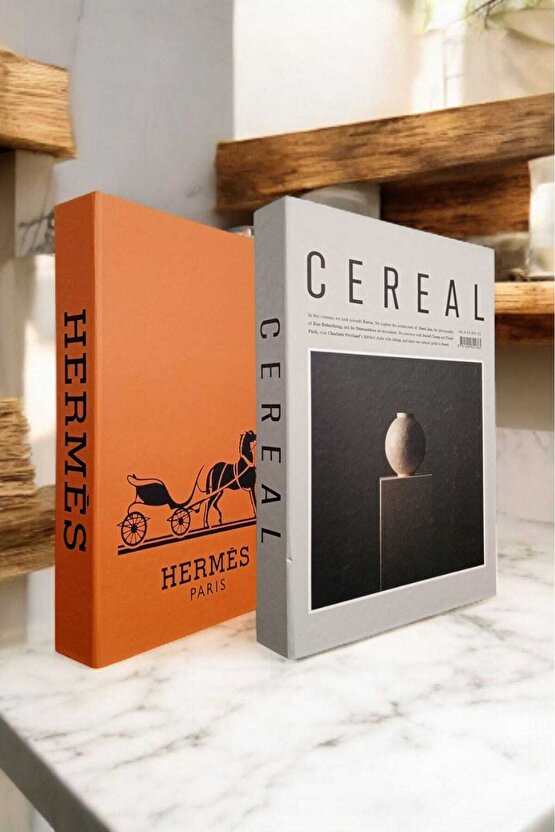 Dekoratif Kitap Görünümlü Kutu 2li Set Decorative Book Looking Box