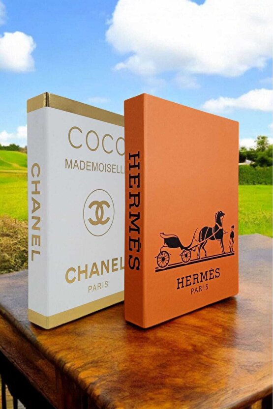 Dekoratif Kitap Görünümlü Kutu 2li Set Decorative Book Looking Box