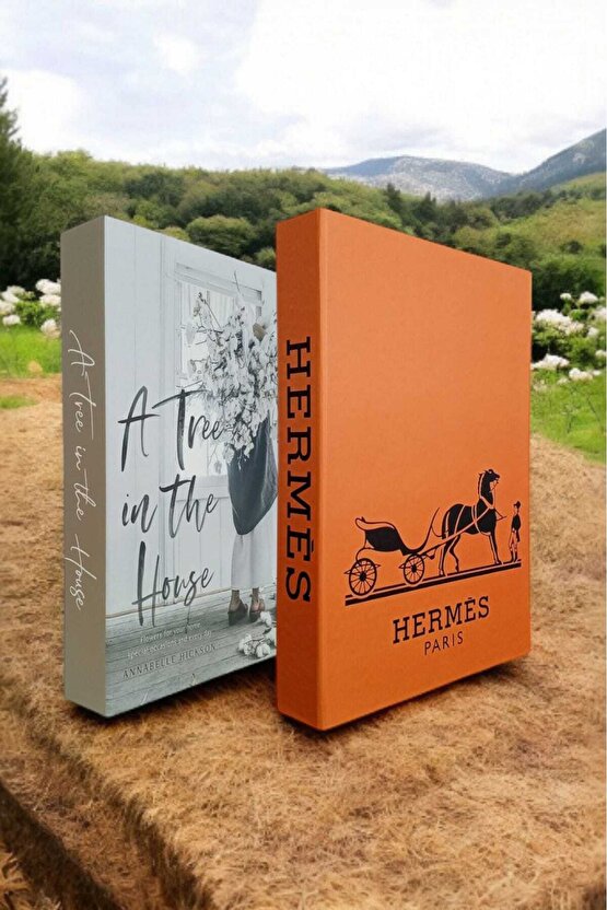 Dekoratif Kitap Görünümlü Kutu 2li Set Decorative Book Looking Box