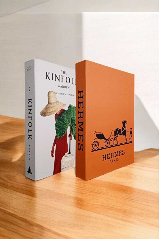 Dekoratif Kitap Görünümlü Kutu 2li Set Decorative Book Looking Box