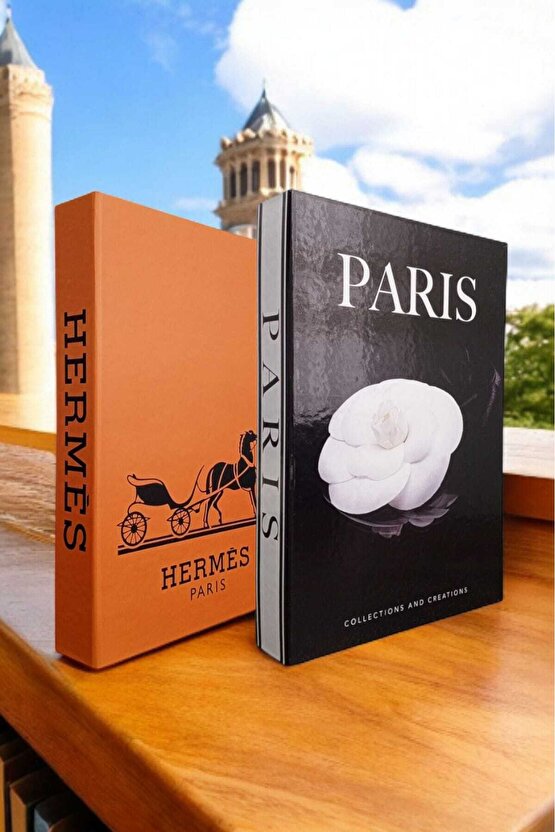 Dekoratif Kitap Görünümlü Kutu 2li Set Decorative Book Looking Box