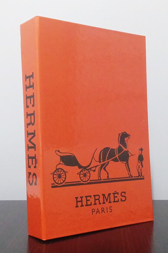 2li Dekoratif Kitap Kutu Görünümlü Siyah Gül & Turuncu Temalı