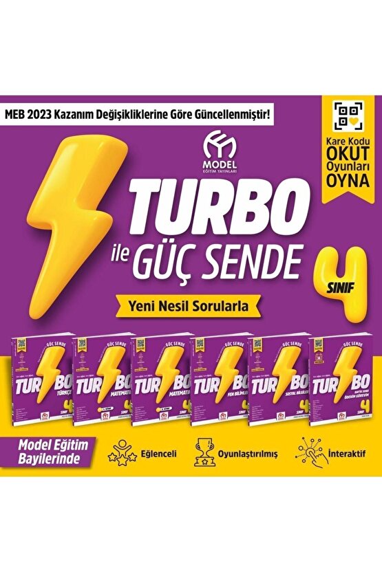 4.sınıf Turbo Model (6 KİTAP) 2025-2026 Güncel Set Model Yayınları