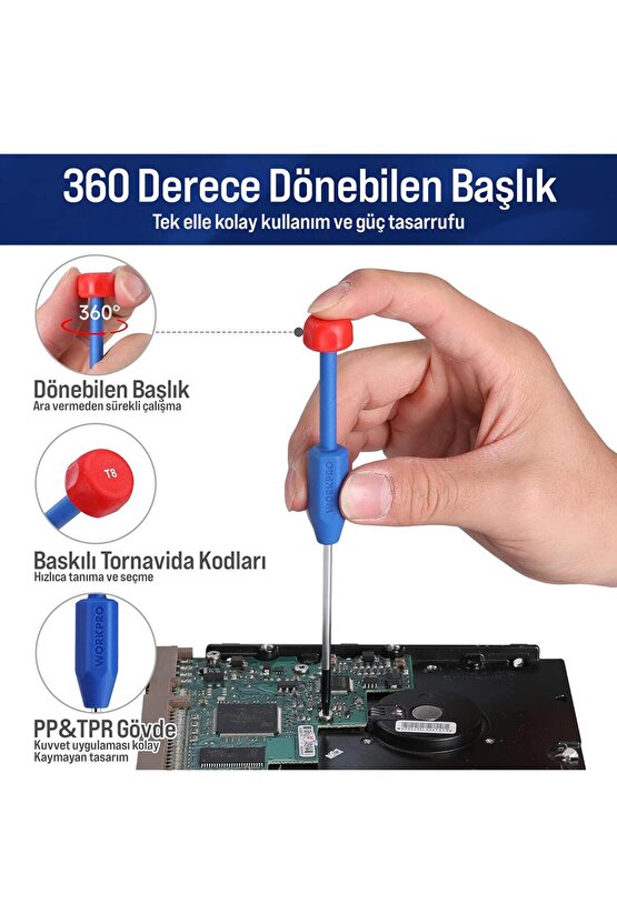 WP200531 12 Parça CR-V Elektronikçi Hassas Profesyonel Onarım Seti