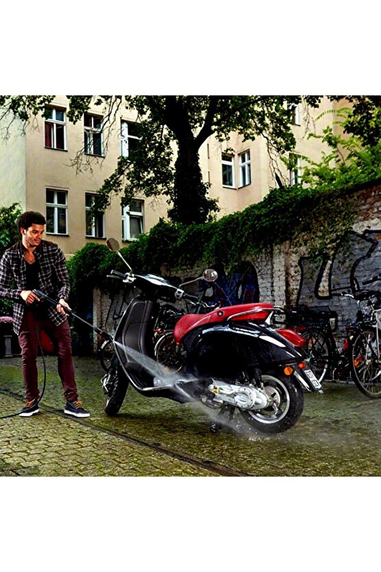 MPX19ELP 1900Watt 140Bar Profesyonel Basınçlı Yıkama Makinesi + ZeminAraç Yıkama Fırçası