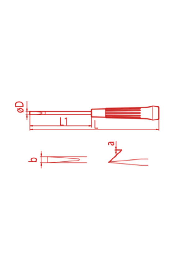 4500 Düz Uçlu Elektronik - Klemens Tornavida 4x125