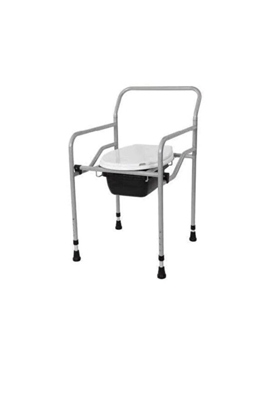 Komot Yükseklik Ayarlı Taşınıp Katlanabilir,120kg Taşıma Kapasitesi Seyyar Hasta Tuvaleti