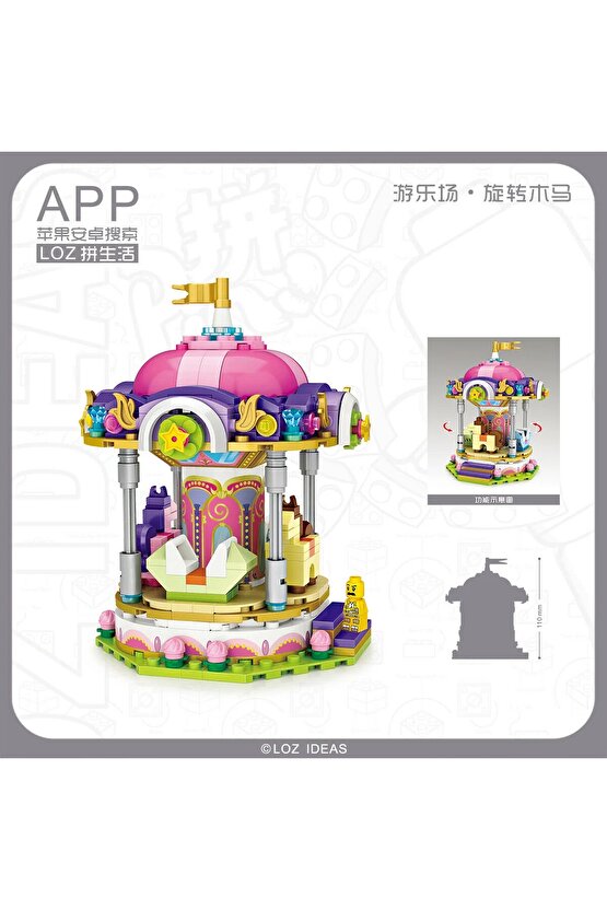 Mikro Blok Atlıkarıncalı Park 406 Parça - Lego Setleri - Loz Mini Lego - Dükkan Lego - Loz Lego - Mi