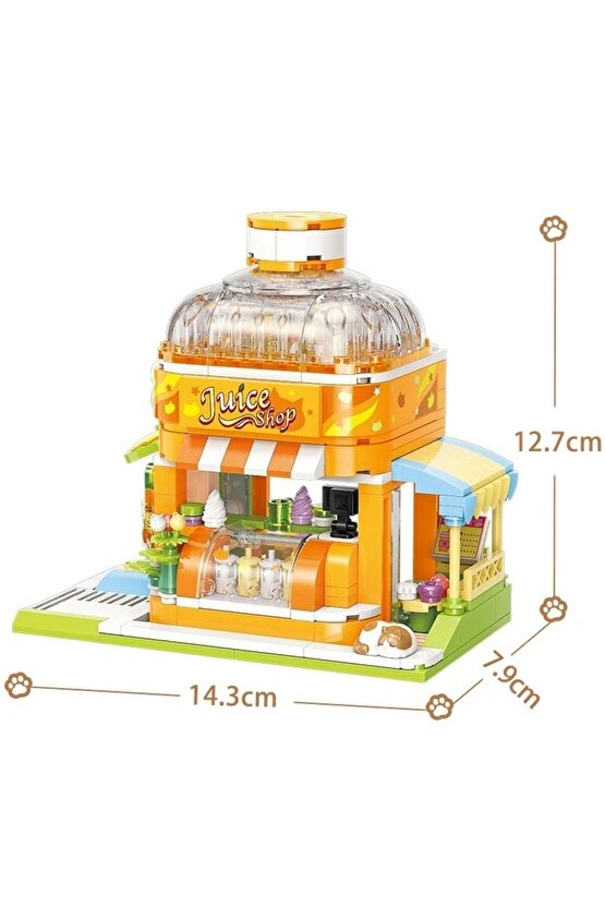 Mikro Blok Meyve Suyu Dükkanı 315 Parça - Lego Setleri - Keeppley Mini Lego - Keeppley Lego - Mikro