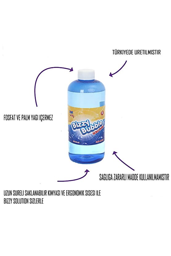 Köpük Tabancası Likiti - Baloncuk Tabancası - Köpüklü Silah - Baloncuk Oyunu - Yedek Baloncuk