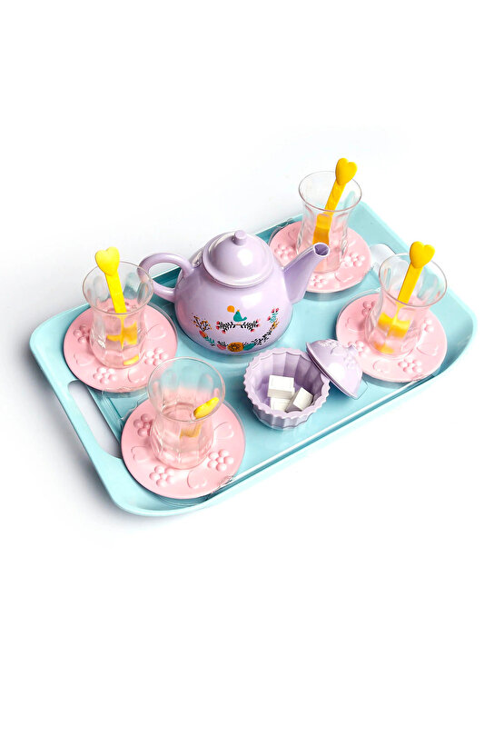 Çay Seti - Çaydanlık Seti - Mutfak Setleri - Çocuklar İçin Çay Bardağı - Oyuncak Çay Setleri - Çay