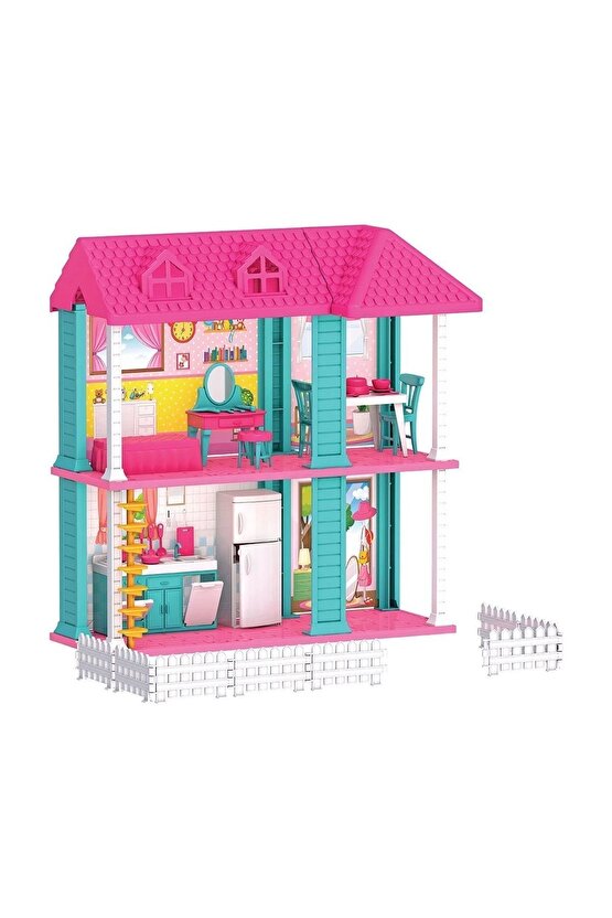 Milanın 2 Katlı Rüya Evi - Ev Oyuncak - Milanın Miami Ev Seti - Barbie Ev Seti - Oyun Evi