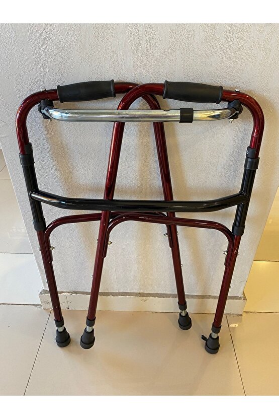 Walker Volkır Wolker Katlanır Bordo Yürüteç Hasta Yaşlı
