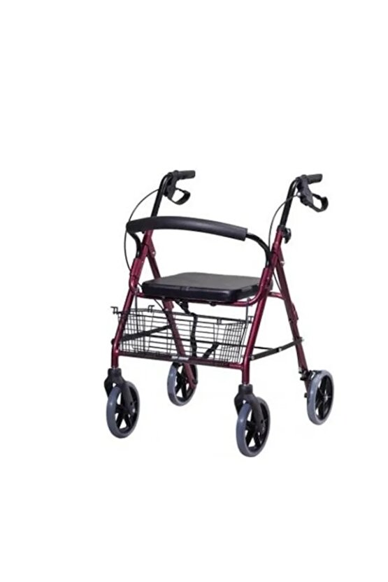 SEPETLİ Arkalıklı Tekerlekli Yürüteç Walker Ekonomik Rollator Hasta Yaşlı Yürüteci