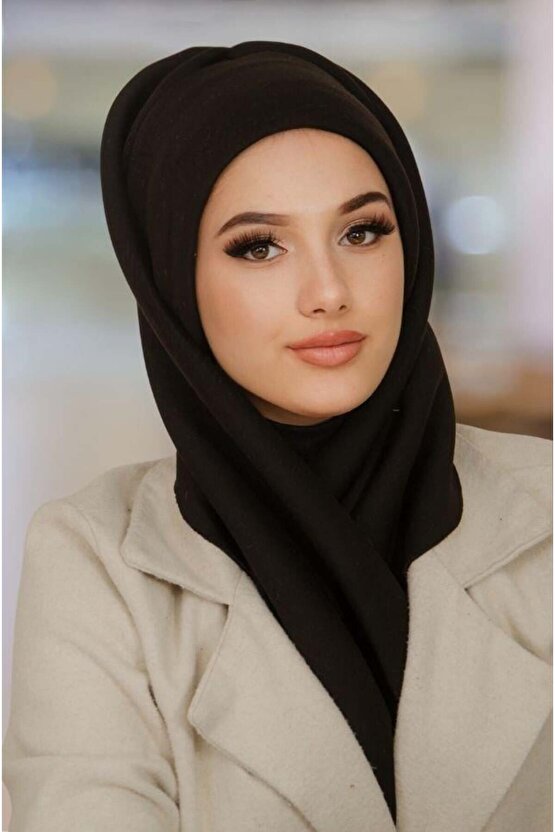 Siyah Kışlık Kelebek Bone Şal