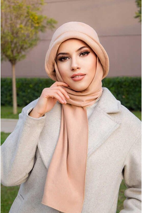 Bej Atkılı Vintage Şapka