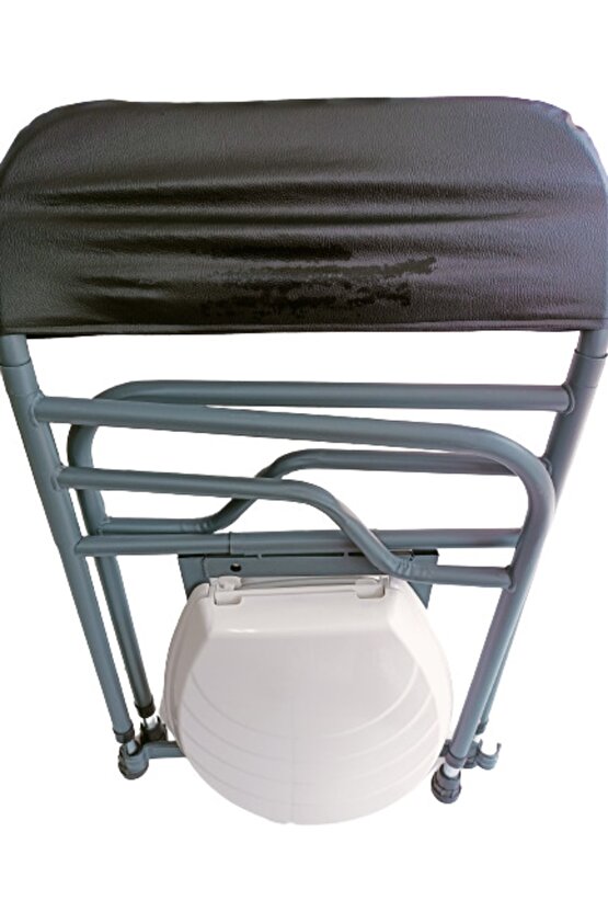 Seyyar Katlanabilir Boy Ayarlı Hasta Klozeti Kapaklı