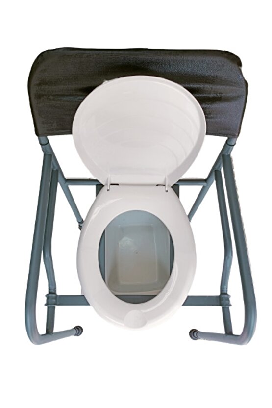 Seyyar Katlanabilir Boy Ayarlı Hasta Klozeti Kapaklı