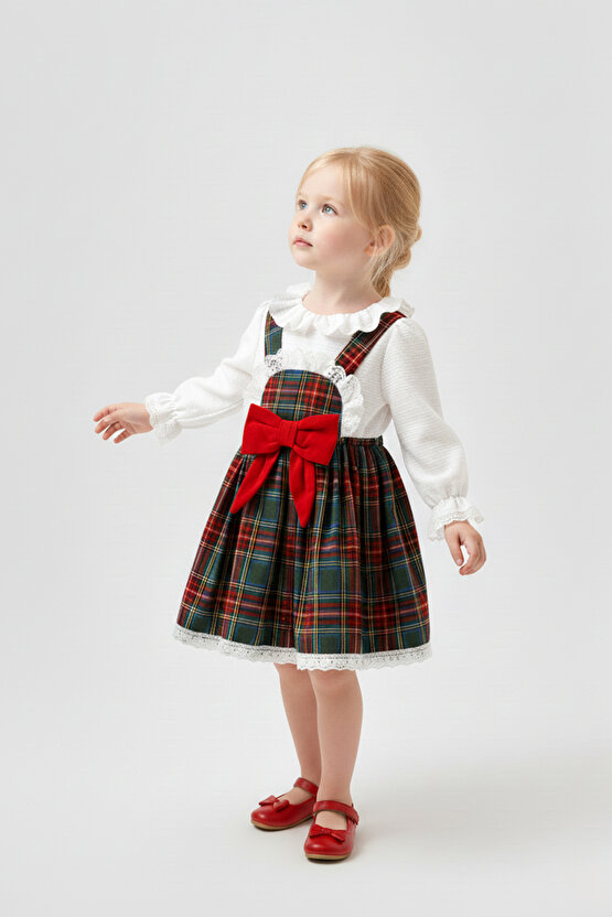 Kız Bebek Elbise Kız Çocuk Elbise Doğum Günü Parti Düğün Özel Gün Uzun Kol Astarlı Elbise