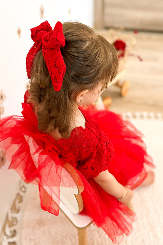 Kız Bebek Elbise Kız Çocuk Elbise Doğum Günü Parti Düğün Elbise Dantelli Kısa Kol Astarlı Elbise