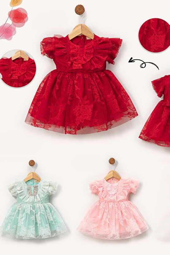 Kız Bebek Elbise Kız Çocuk Elbise Doğum Günü Parti Düğün Elbise Kısa Kollu Astarlı Elbise