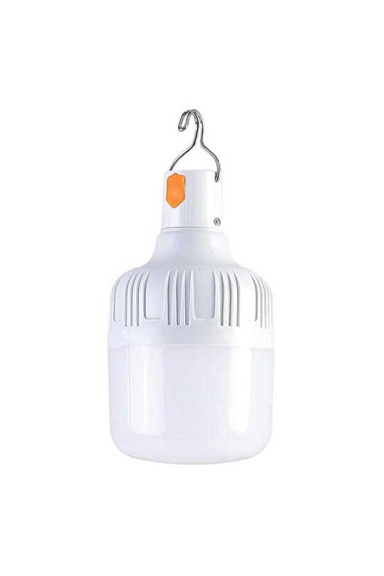 USB Şarjlı, 30 Watt, 3 Işık Modlu Beyaz Işık, Taşınabilir Kamp, Piknik, Bekçi, Balıkçı, Çadır Ampulü