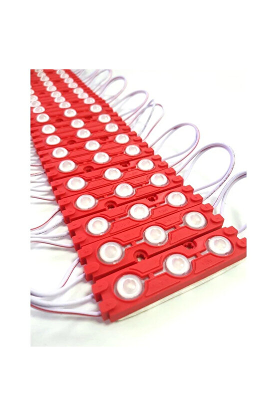 20 Adet 5 Watt Kırmızı Işık IP65 Modül Led, 10 Adet Magnetli, Çok Kaliteli Kırmızı Işık Modül Led