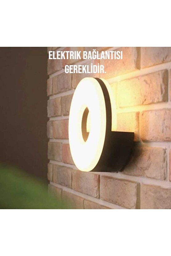 Elektrikle Çalışır, 10 Watt, 3000 Kelvin Led Aplik, İç ve Dış Mekan, Bahçe Duvar Armatürü, Led Aplik