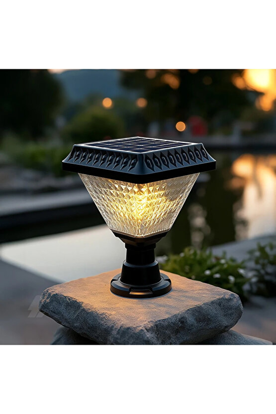 Güneş Enerjili, Kumandalı, RGB, Gün Işığı, Mavi, Kırmızı Işıklı Gece Sensörlü Bahçe Duvar Aplik