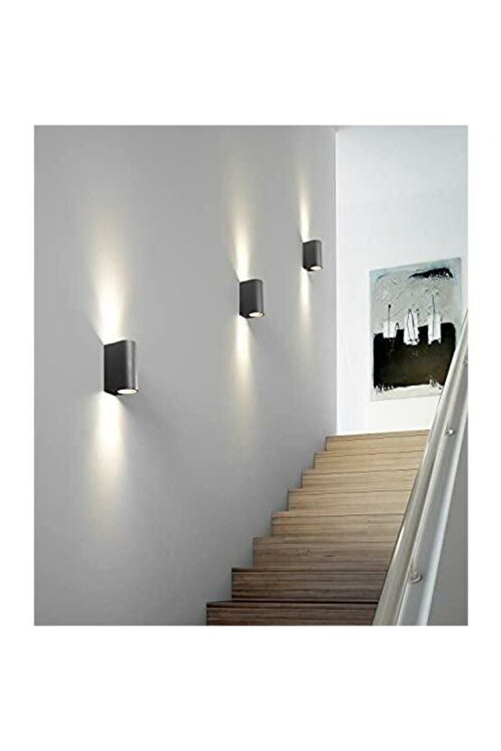 ECONA Çift Yönlü Duvar Aplik Antrasit Iç Ve Dış Mekan Bahçe Aydınlatma