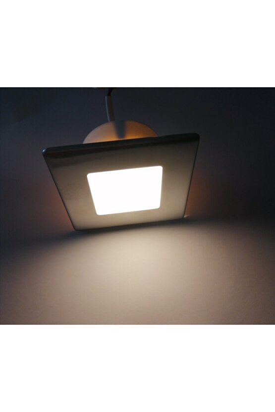 Kare 3 Watt Ledli Günışığı Koridor Ve Adım Aydınlatma Yerli Imalat(220V Elektrik ile çalışır)