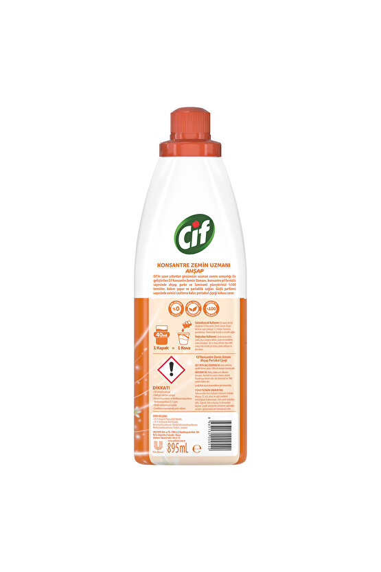 Konsantre Zemin Uzmanı Ahşap Portakal Çiçeği %100 Temizlik Ve Parlaklık 895 ml 2adet