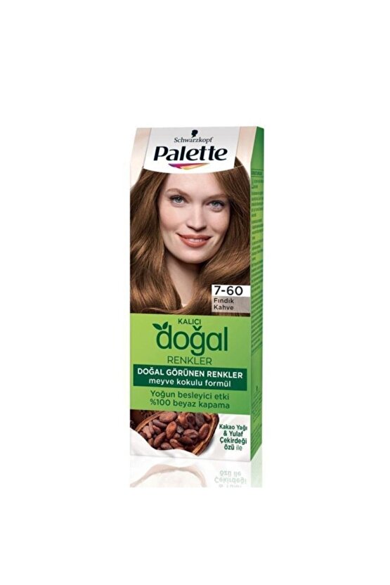 Kalıcı Doğal Renkler  7-60 Fındık Kahve Goji Berry Özü Saç Boyası