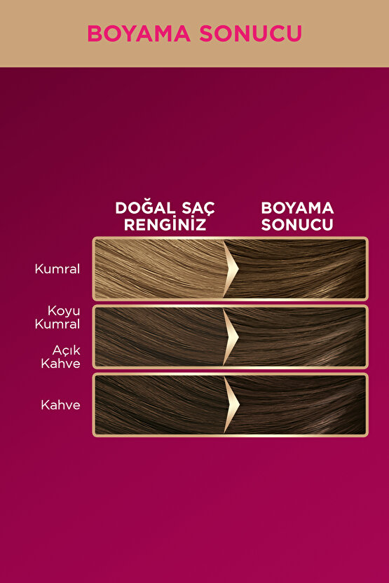 Deluxe 6-0 Koyu Kumral Zengin Yağ Bakımı Kit Saç Boyası Bakım Maskesi