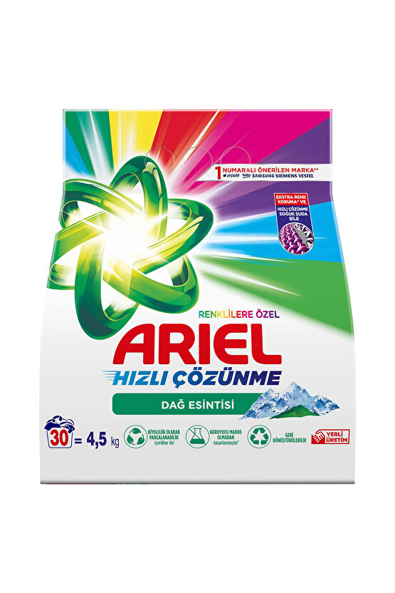 Dağ Esintisi Renklilere Özel 4,5 Kg Aquapudra Toz Çamaşır Deterjanı