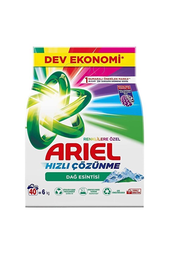 Dağ Esintisi Renklilere Özel 6 Kg Aquapudra Toz Çamaşır Deterjanı