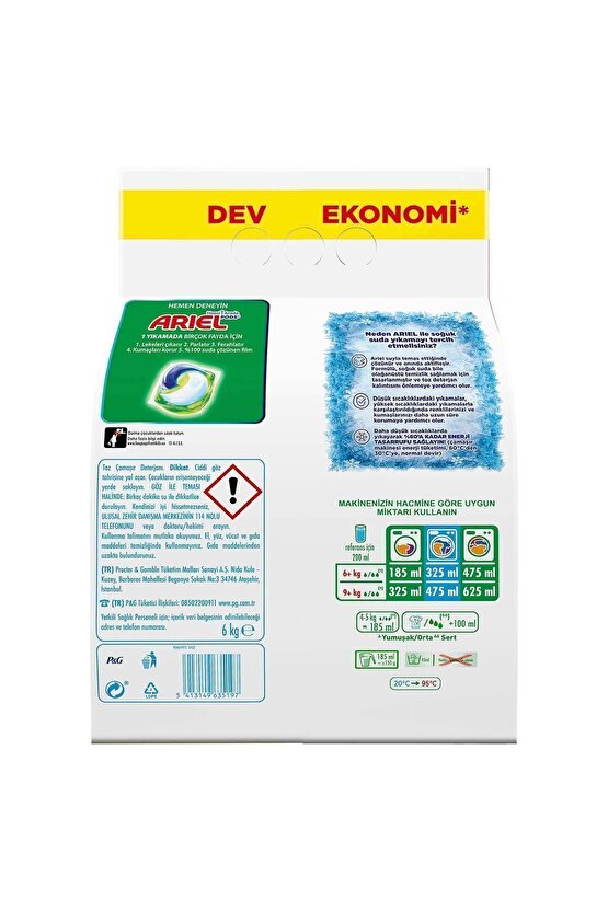 Dağ Esintisi Renklilere Özel 6 Kg Aquapudra Toz Çamaşır Deterjanı