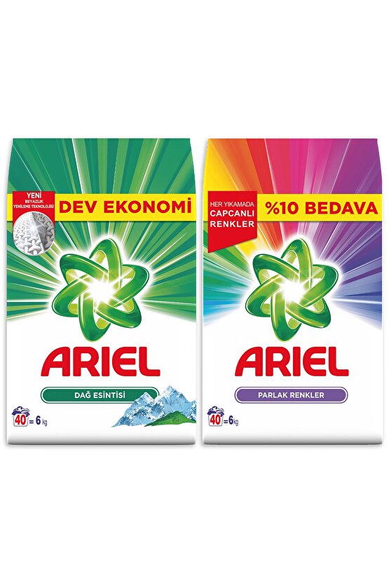 Matik Toz Deterjan Dağ Esintisi 6 kg + Parlak Renkler 6 kg