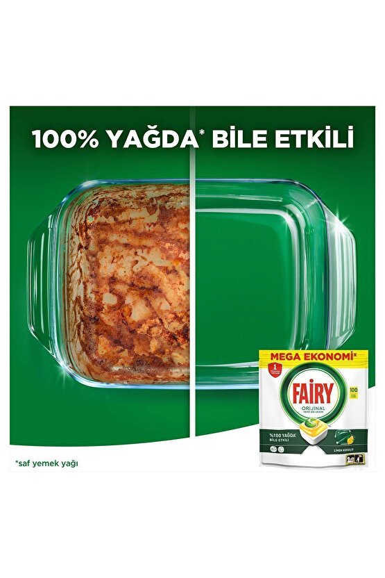 Hepsi Bir Arada Bulaşık Makinesi Kapsülü Limon Kokulu 100 Yıkama